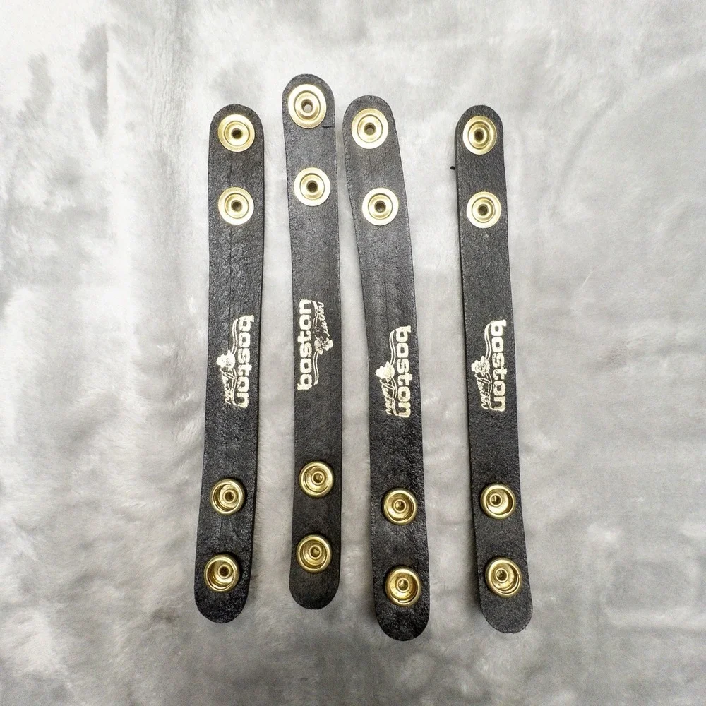 Boston Leather Duty Belt Keepers Qty 4 Black Basketweave Utility Tactical